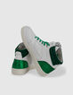 Deportivas blancas y verdes de piel mujer-6
