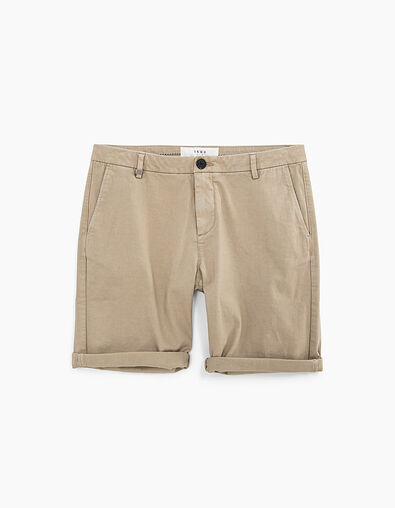 Bermuda chino SLIM beige clair Homme - IKKS