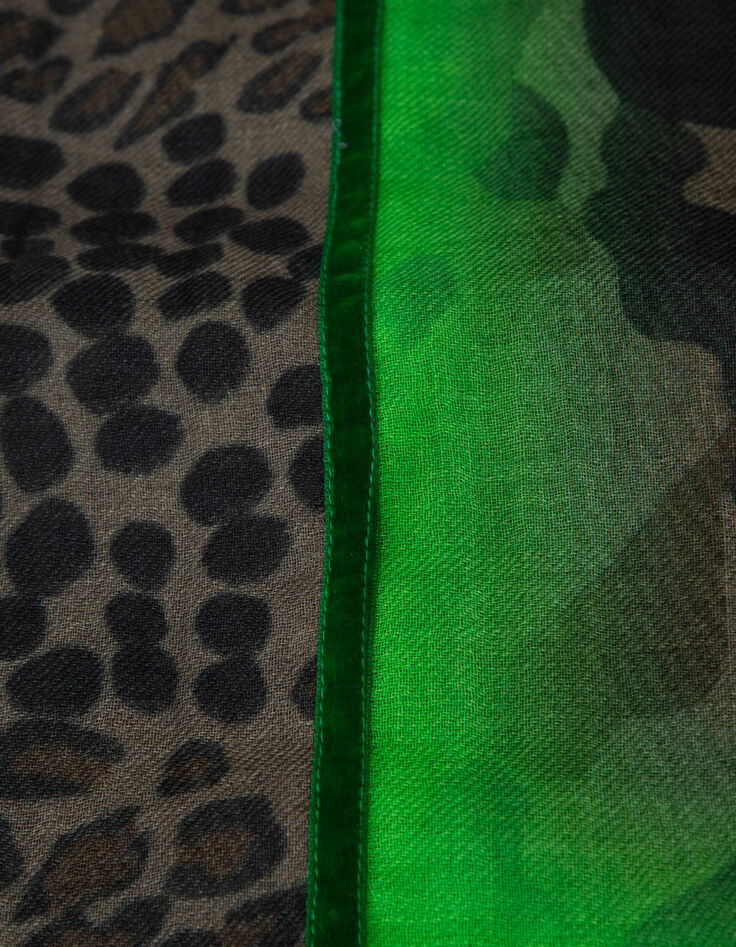 Gemischter gr&uuml;ner Schal mit Camouflage und Tiermuster f&uuml;r -4