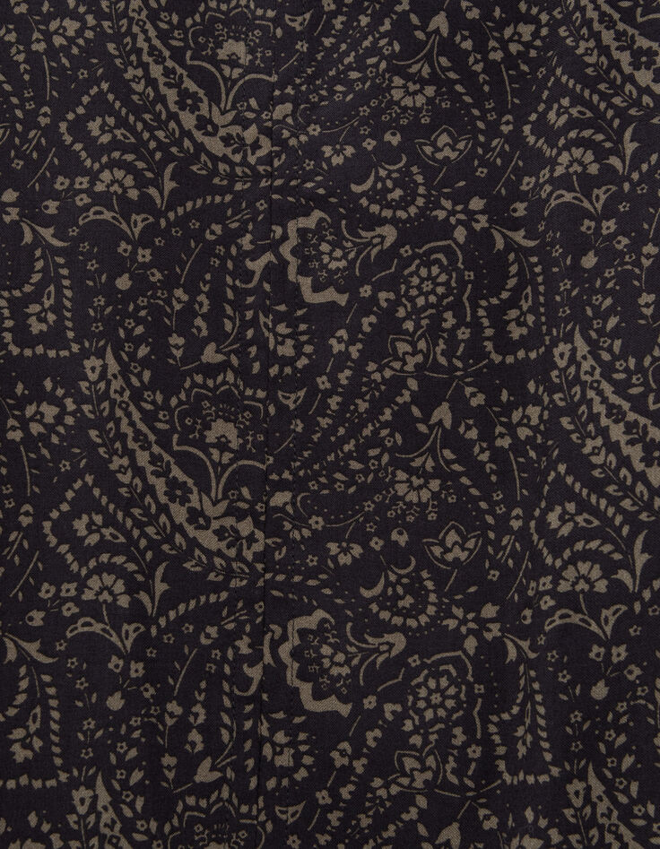 Women’s khaki LENZING™ ECOVERO™ floral paisley blouse-6 Women’s khaki LENZING™ ECOVERO™ floral paisley blouse-6