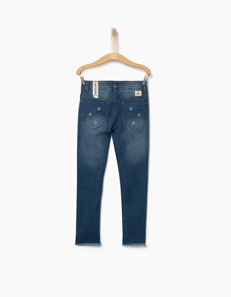 Girls' light blue skinny 7/8 jeans-4 Girls' light blue skinny 7/8 jeans-4