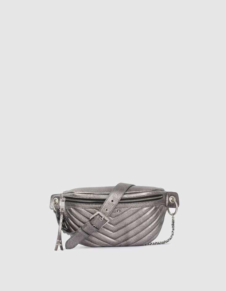 Sac banane 1440 METALLISE matelassé chevron femme-1