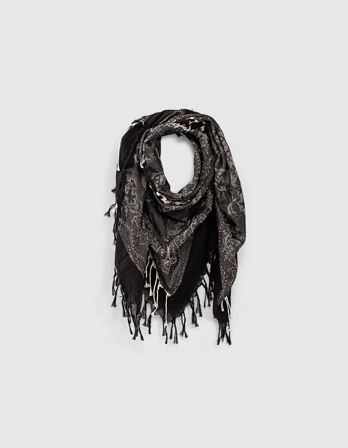 Zwarte sjaal bandana- en doodshoofdmotief Heren - IKKS