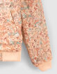 Bomber reversible melocot&oacute;n estampado y caqui ni&ntilde;a-6