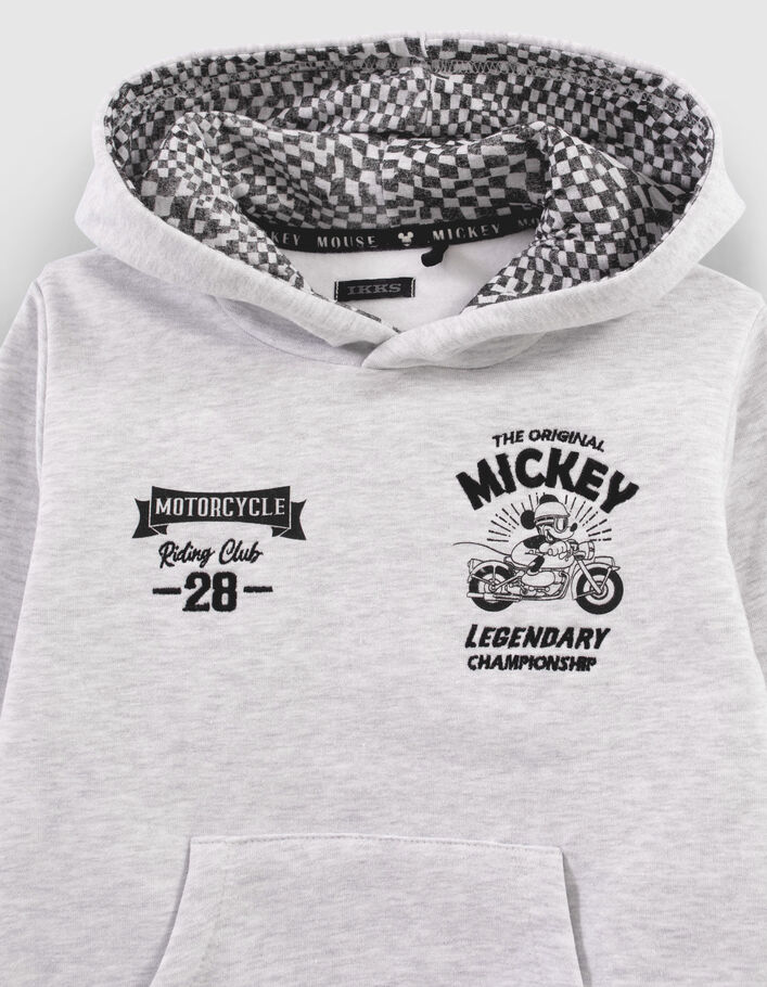 Boys’ grey IKKS–MICKEY hoodie with Mickey embossed on back - IKKS