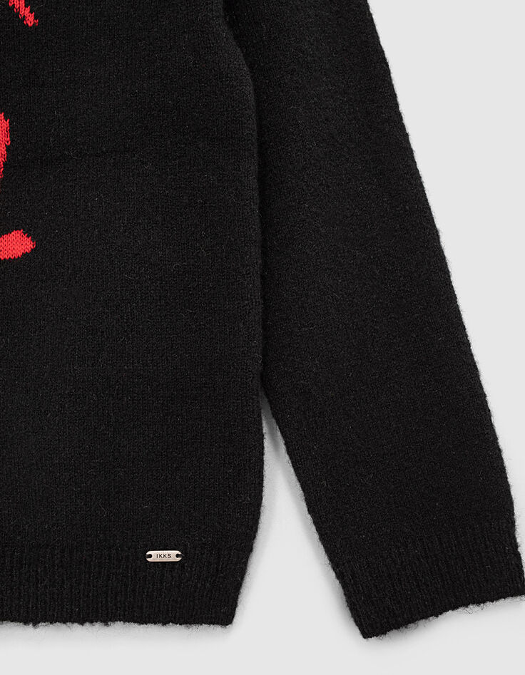 Boys’ black knit sweater with red slogan-5 Boys’ black knit sweater with red slogan-5