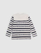 Cremefarbenes Jungen-Matrosenshirt, Zierstreifen-5