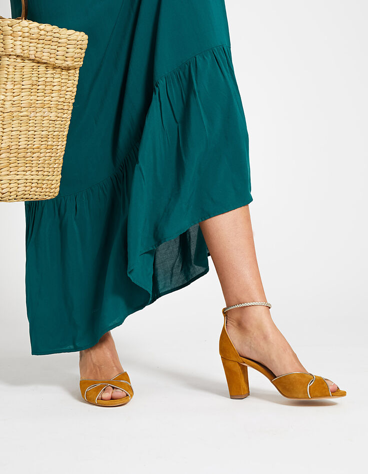 Sandalias de tacón amarillas de ante I.Code-6