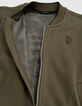 Boy's zipped khaki teddy cardigan-5