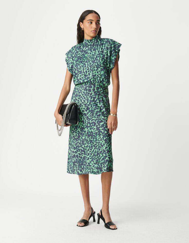 Mujer LENZING™ ECOVERO™ vestido midi de camuflaje-1