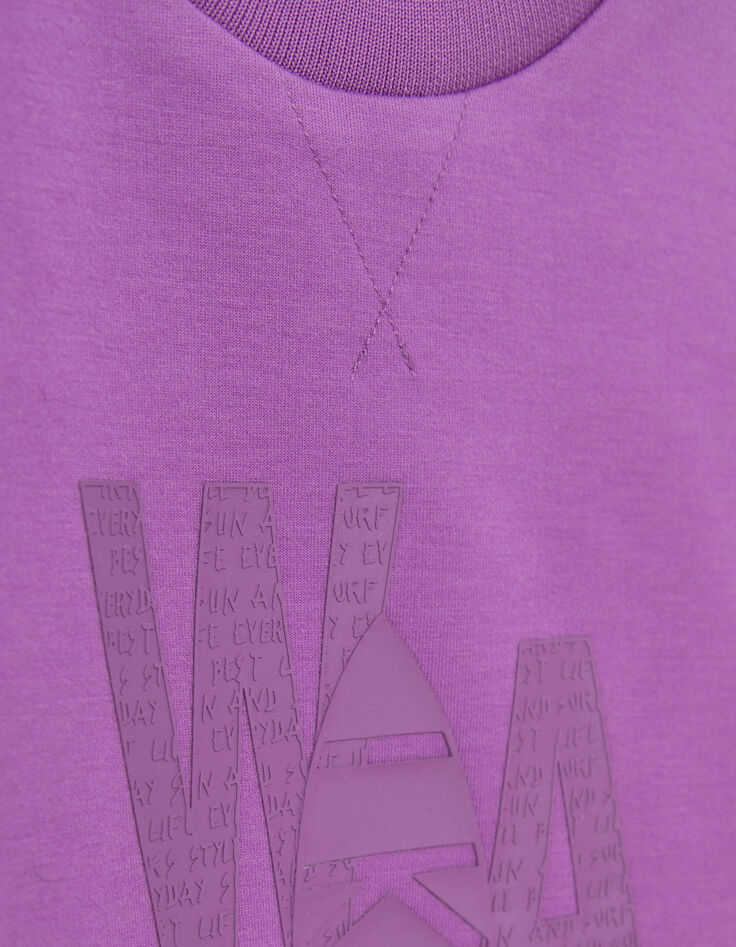Boys’ purple techfleece sweatshirt, rubber surfboard image-5