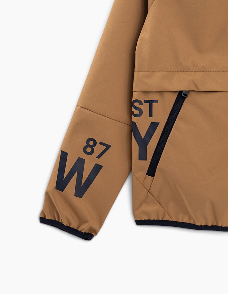 Camel windjack met ritszakken, jongens -4