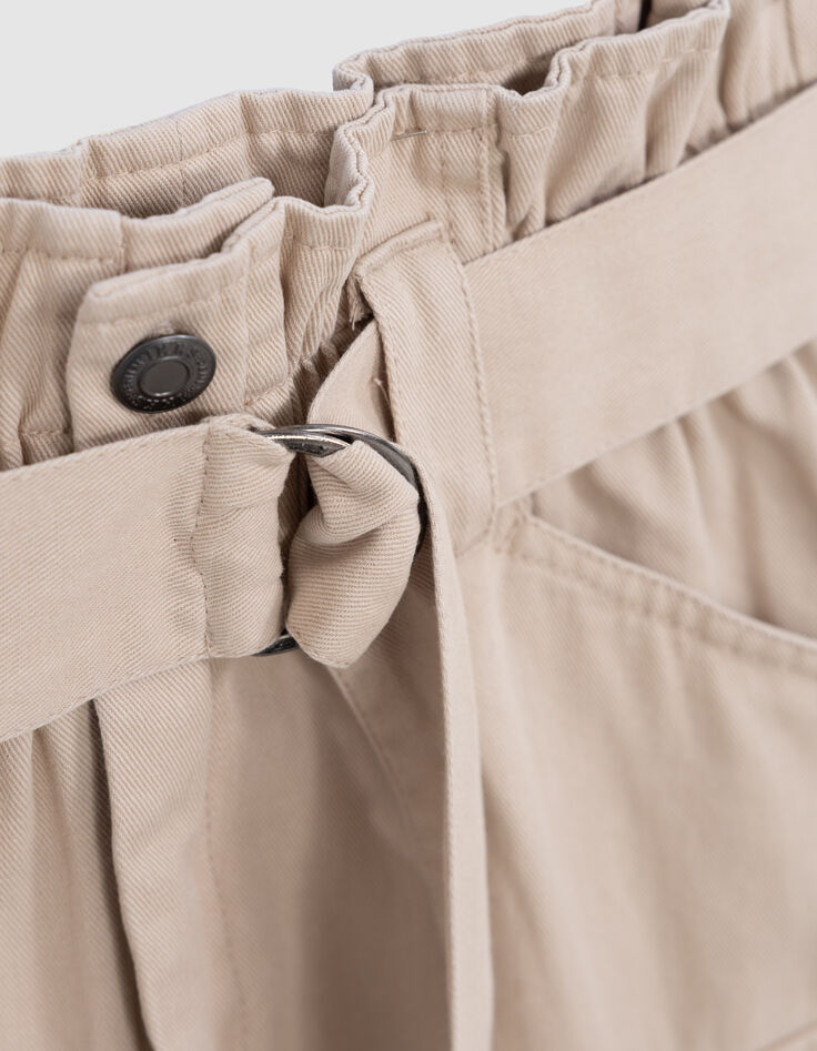 Jupe courte beige esprit battle ceinturée Femme-7 Jupe courte beige esprit battle ceinturée Femme-7