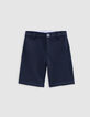 Boys’ navy pique knit Bermuda shorts-3