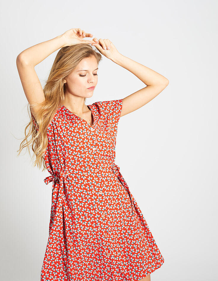 Robe pavot imprimée micro-fleurs I.Code-3 Robe pavot imprimée micro-fleurs I.Code-3