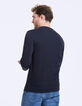Sudadera marina punto relieve Los Ángeles Hombre-3