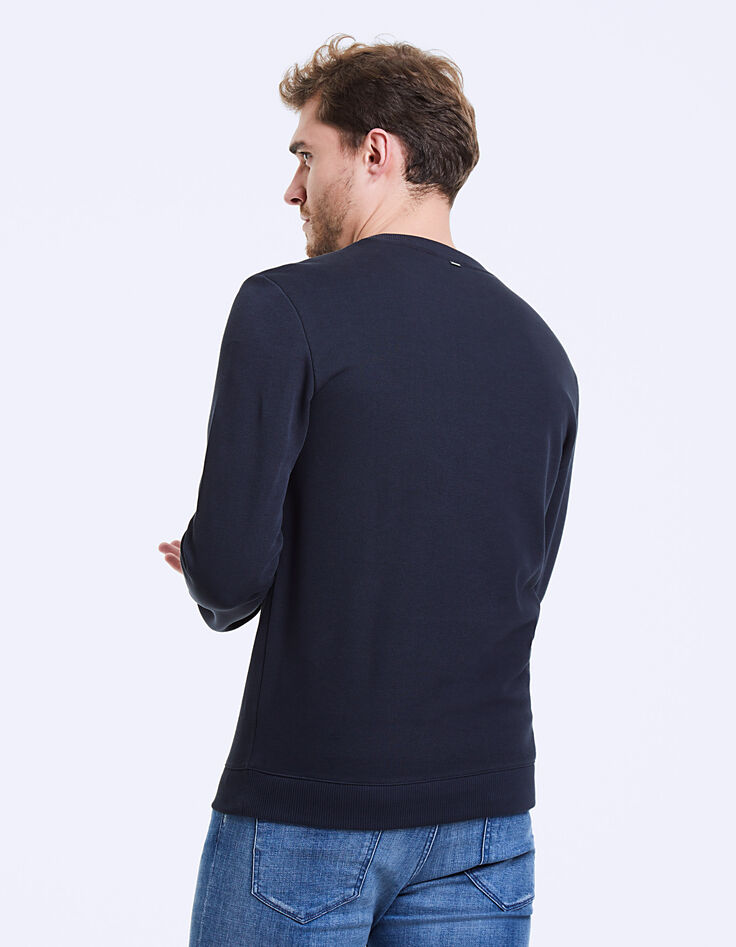 Sudadera marina punto relieve Los Ángeles Hombre-3