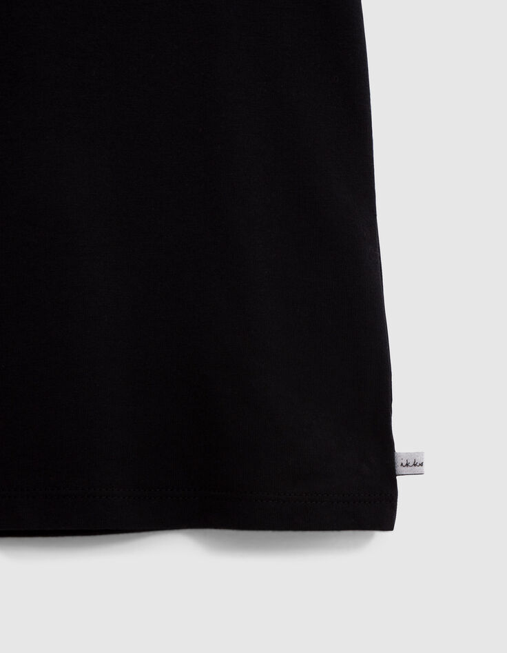 Zwart T-shirt draakopdruk meisjes-4