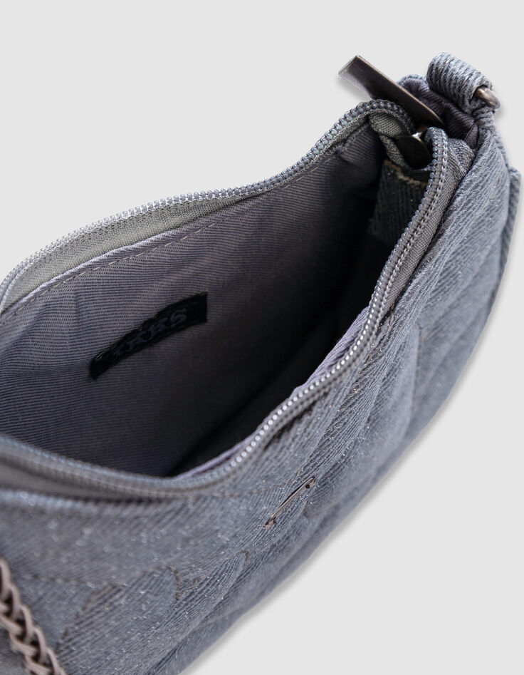 Sac à main bleu pailleté matelassage cœurs fille-8 Sac à main bleu pailleté matelassage cœurs fille-8
