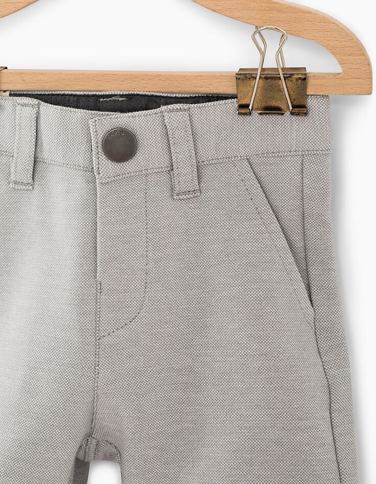 Bermudas gris medio de punto bebé niño -3