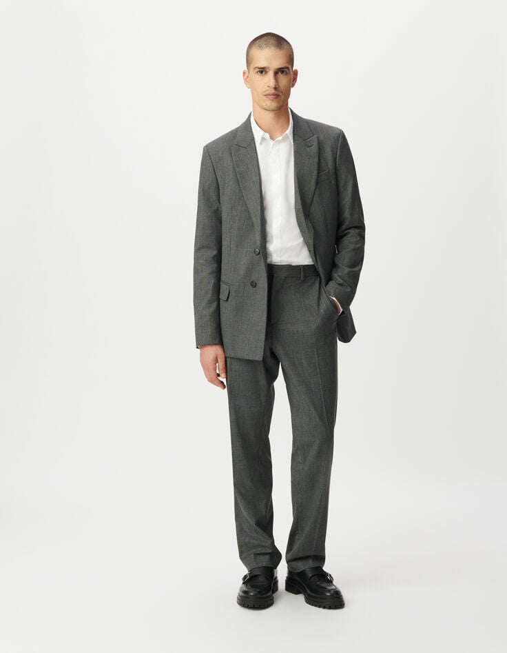 Pantalón de traje gris cuadros hombre-1 Pantalón de traje gris cuadros hombre-1