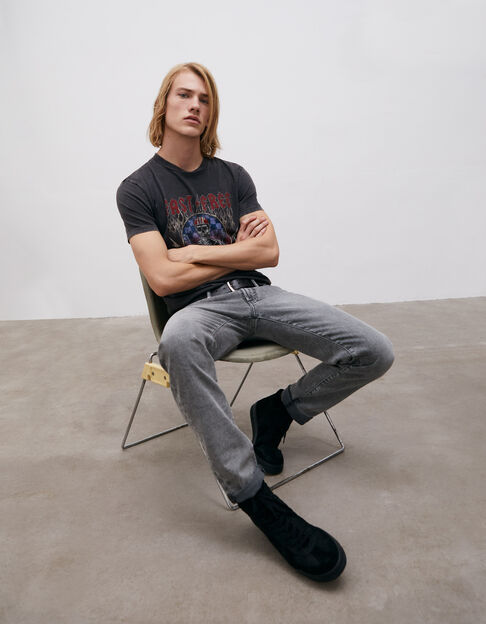 Metaalgrijze SLIM jeans Lou Heren