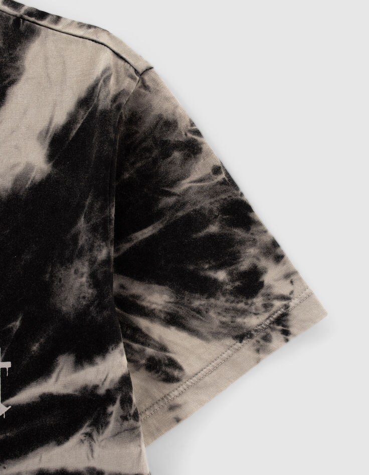 Camiseta negra algodón ecológico tie&dye niño-6