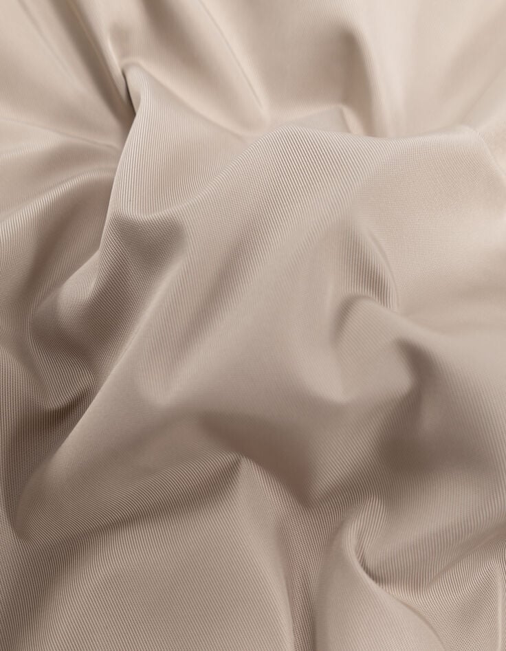 Chaqueta beige de dos capas con capucha para niño-7