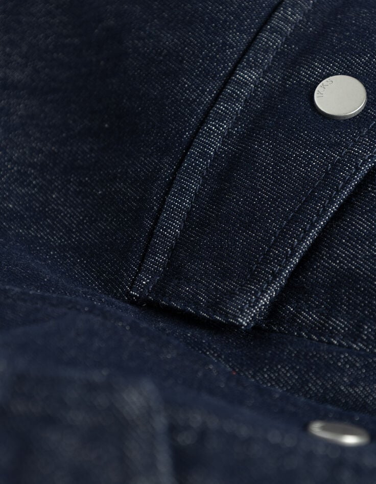 Kort jack raw denim drukknopen Dames-7 Kort jack raw denim drukknopen Dames-7