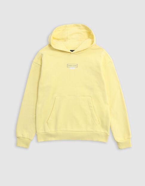 Sudadera amarilla algodón maxi logo bordado espalda niño - IKKS