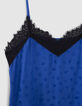 Women’s blue lingerie-style top with skull motif-6