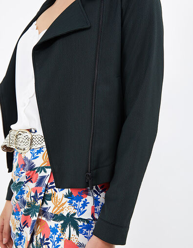 Chaqueta verde pinegreen estilo motero I.Code - IKKS