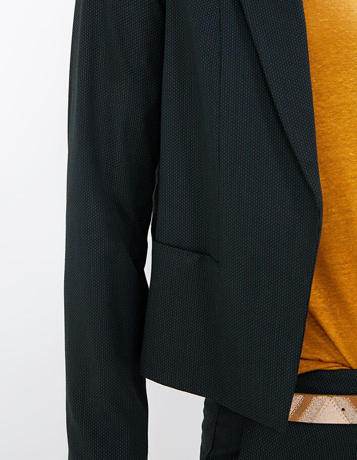 I.Code pinegreen Jacquard fabric suit jacket - IKKS