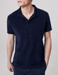 Men&rsquo;s navy terry cloth polo-2