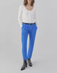 Cardigan blanc cassé en tricot côtelé à col danseuse Femme-5