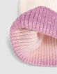 Bonnet rose tricot effet deep dye fille-6