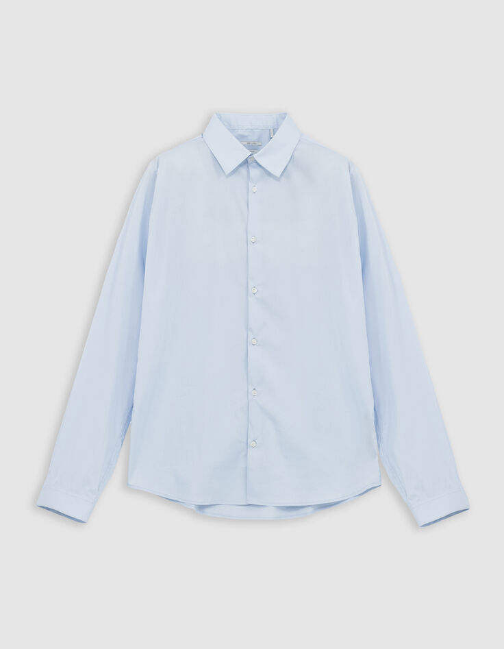 Camisa SLIM cielo popelina hombre-7