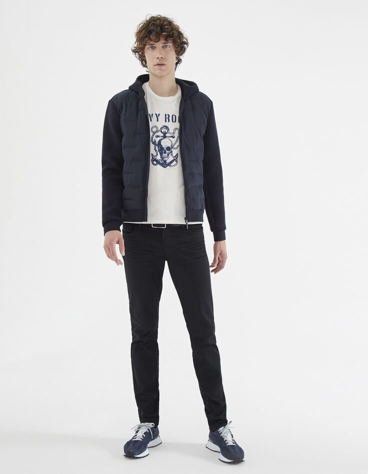 Sous-doudoune marine bi-matière Homme-6