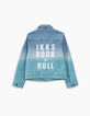 Veste en jean blue bleach avec print dos garçon -3