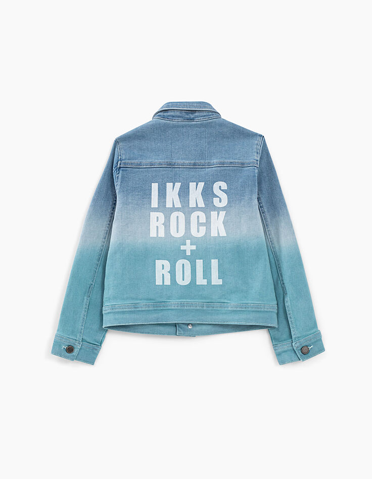 Veste en jean blue bleach avec print dos garçon -3 Veste en jean blue bleach avec print dos garçon -3