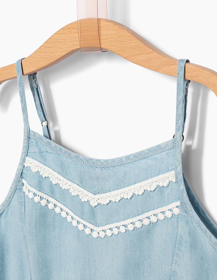 Robe fluide blue bleach en Tencel&copy; fille-5