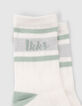 Girls’ violet/white socks-6