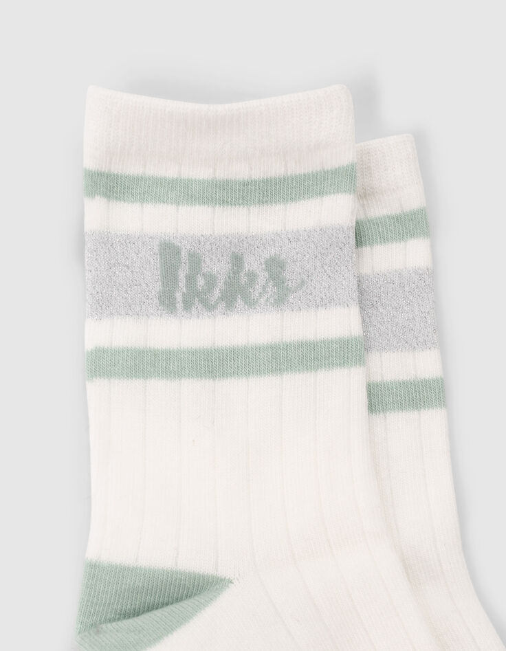 Girls’ violet/white socks-6