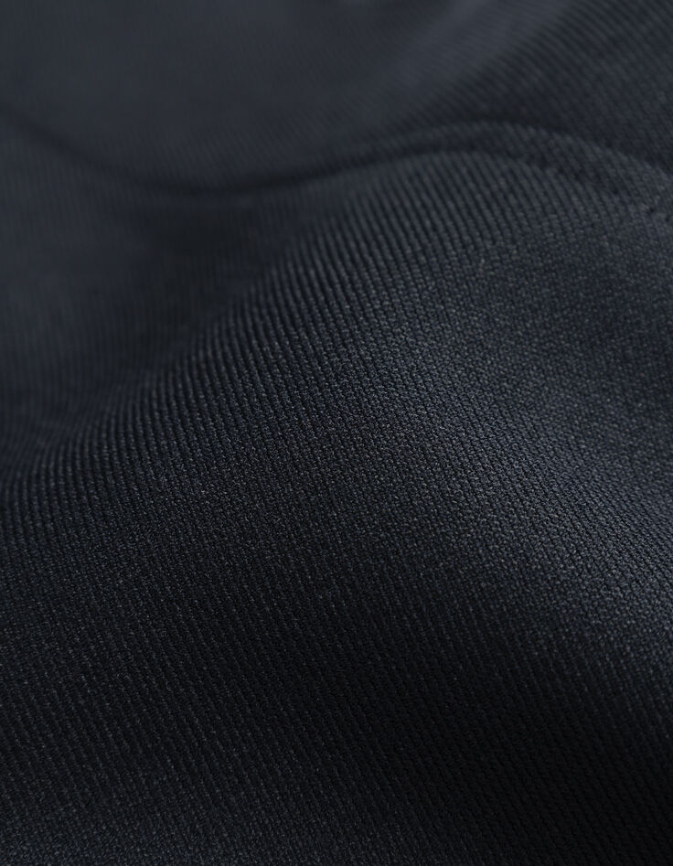 Men’s navy short flight jacket with detachable collar-8