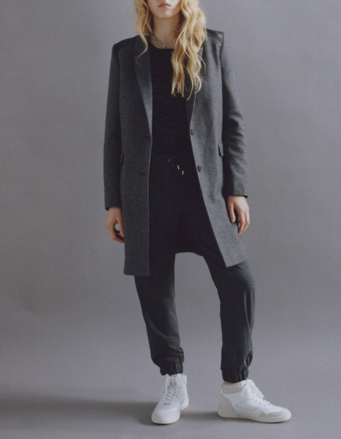 Manteau best sale epaulette femme