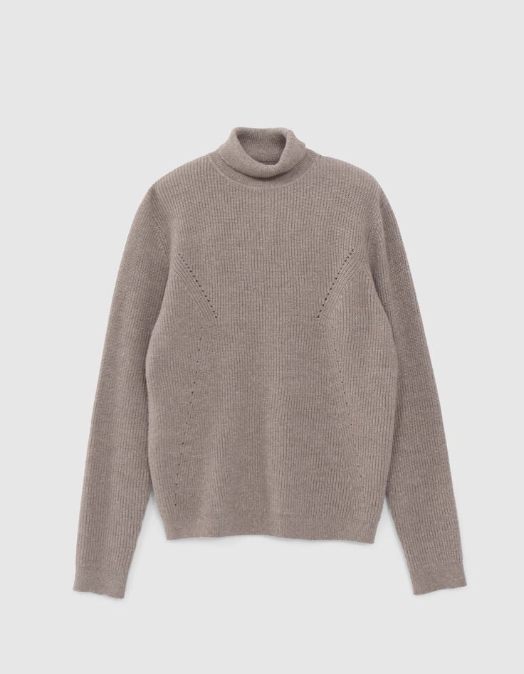 Jersey de cuello alto de punto crudo para hombre-7 Jersey de cuello alto de punto crudo para hombre-7