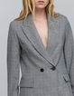 Women's black Prince of Wales lurex suit jacket-4