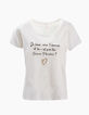Camiseta blanca de algodón bio Je suis une femme-2