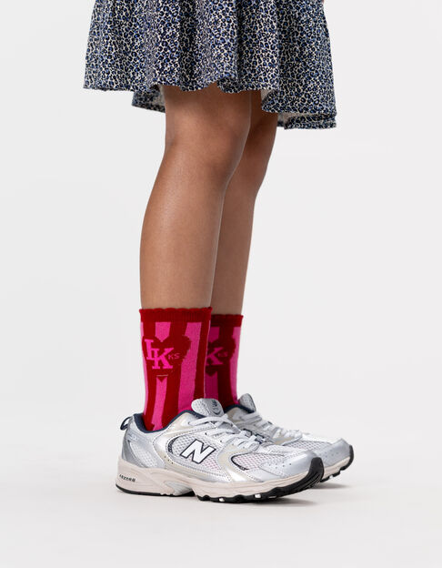 Mädchensocken in Schwarz, Weiß und Rosa - IKKS
