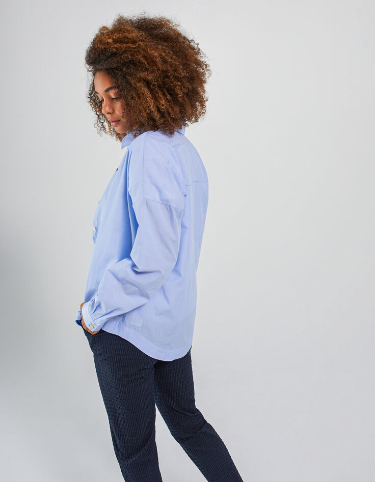 I.Code blue shirt with embroidery on chest-4 I.Code blue shirt with embroidery on chest-4